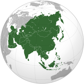 mapa Asie