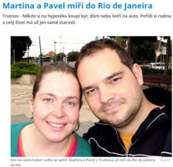 Krkonossky denik - Pavel a Martina vyrazi do Rio de Janeiro