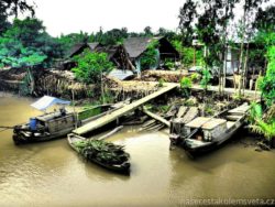 vesnička na řece Mekong